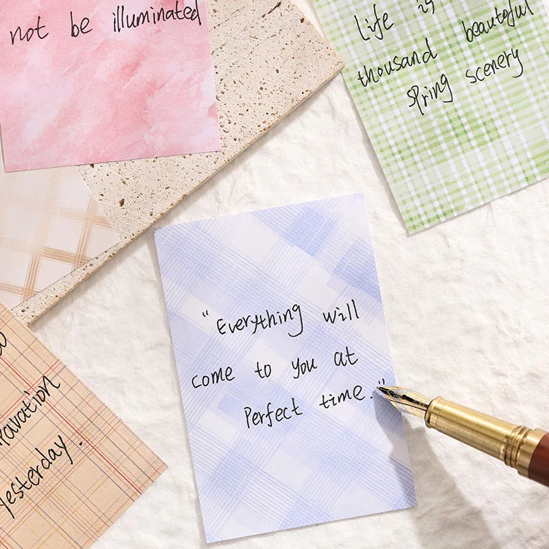 50pcs/pack emotional writing decorative bottoming handbook note book vintage sticky note paper non-adhesive material paper