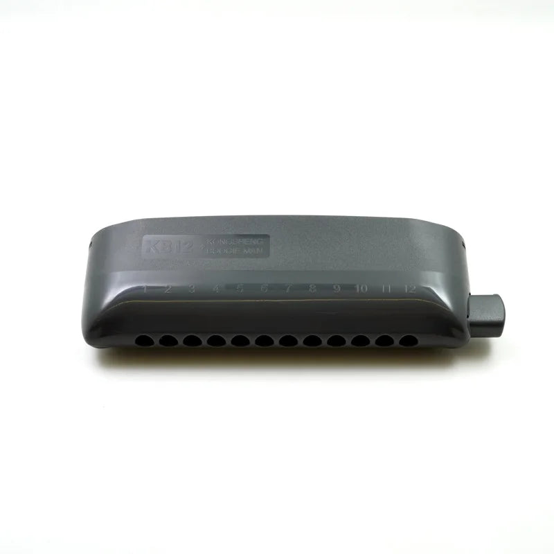 KONGSHENG KB-12 Chromatic Harmonica 12-Hole Phosphor Bronze Reed ABS+Metal Body Easy Disassemble Design