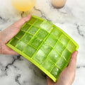 24 Hole Easy Release Silicone and Flexible Ice Cube Mold Tray with Lid Hot and Cold Food Storage Tray