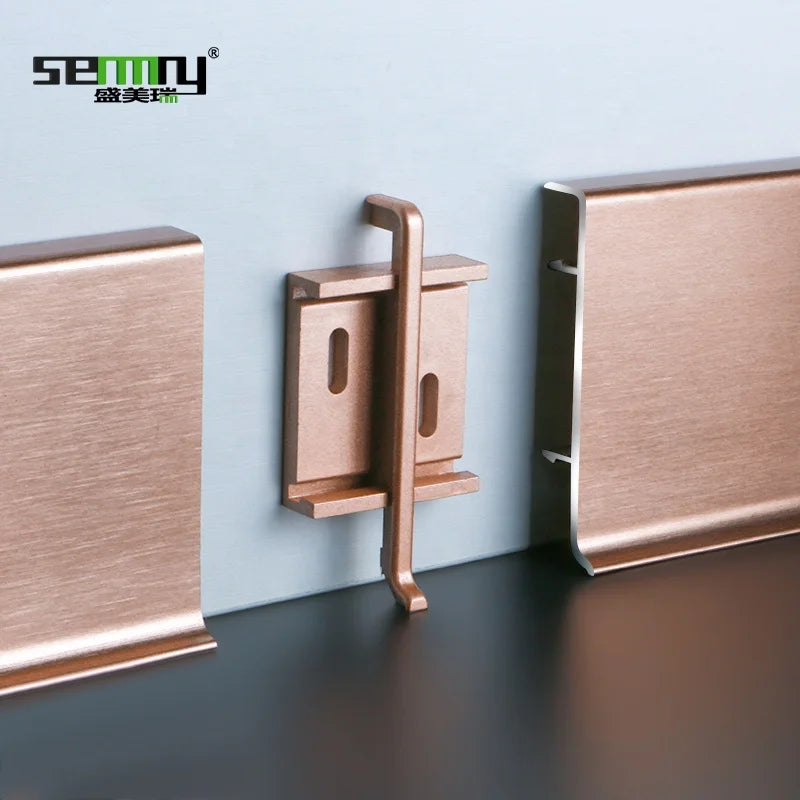 Lightweight Durable Modern Interior Wall Edge Trim Cover Strip for Floor Corner Protection Aluminum Skirting Board