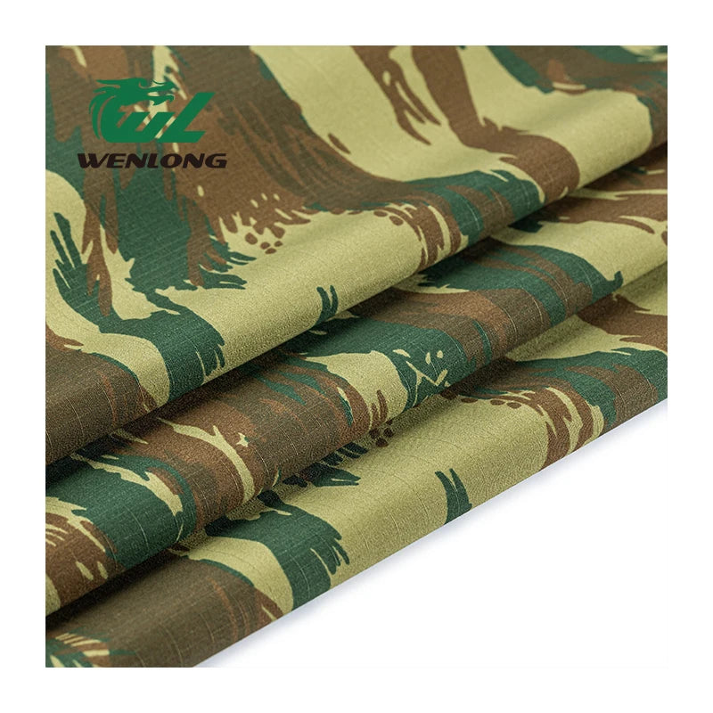 CVC 20%Poly 80%Cotton Plain Camouflage Ripstop Fabric Waterproof for Tactical Gears & Uniforms