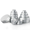5g 10g 15g 30g 50g 60g Silver Tin Can Empty Pot Metal Container Screw Top Round Aluminum  Tin Jar for Cosmetic Packaging