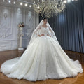 Jancember NS4591 African Lace Fabric Square Collar Ball Gown Wedding Bridal Dress