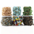 Tarnish Free Stainless Steel Crystal Flower Bead Chain Roll Flower Ball Chain Necklace & Bracelet Making