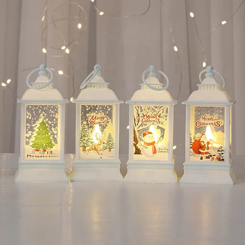 Customized Patterns Festival  Wind Lamp Lanterns Home Decor Christmas Led Candle Candle Light Lamp for Decoration
