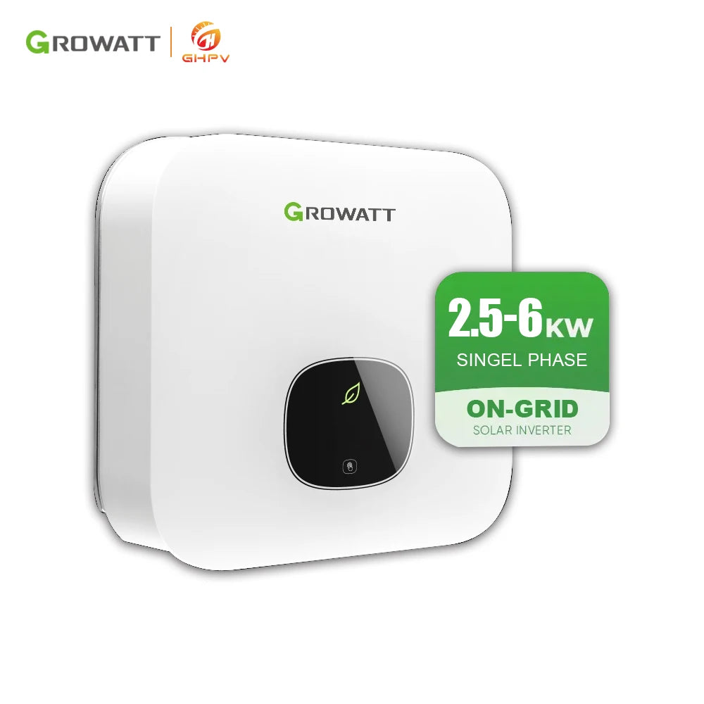 Ready Stock Growatt MIN 2500~6000TL-X 6KW On-grid System Solar Energy Products 2.5Kw 3Kw 4.2Kw 5Kw 6Kw on Grid Hybrid Inverter