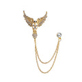 Custom Ladies Gentlemen Vintage Lapel Pin Fashion Brooch Beauty Breastpin With Tassel Chain