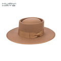 Huayi Brand Fedora Hats for Men Fashionable 100% Wool Felt Wide Brim Sombrero Gamble for Parties Fishing Business