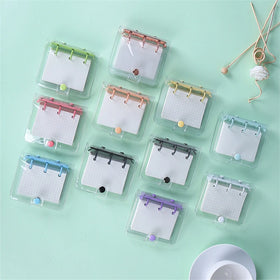 Customizable Logo New Simplicity School Student Notebook A7 Transparent PVC Mini 3-Holes Loose-leaf Spiral Binder Refillable