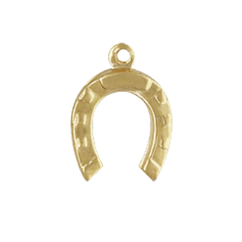 14K Gold Filled Necklace Pendant Charms Horseshoe Shaped 9x10mm