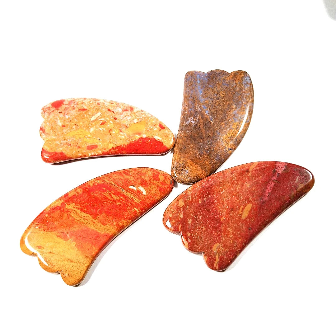 Top Quality Mookaite Jasper Stone Claw Shape Natural Stone Scraping Board for Face Gua Sha SPA