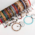Renting Jewelry 6mm Faceted Natural Stone Bead Bracelets Tiger Eye Agates Jasper Gemstone Bracelet Braided Adjustable Women Yoga