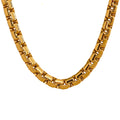 JINYOU 956 18K Gold Plated Waterproof Statement Metal Texture Thick Chain Stainless Steel Necklace Bracelet Fashion Jewelry Set