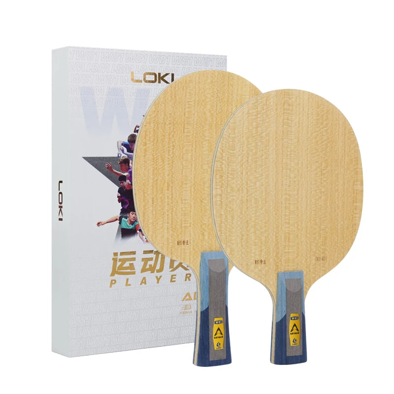 Professional Player Recommend Loki New Design W81 Outer Special 7Ply Pingpong Paddle OEM Carbon Table Tennis Blades