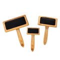 Factory Wholesale Custom Logo Bamboo Wood Pet Pin Brush Cat Dog Grooming Slicker Brush