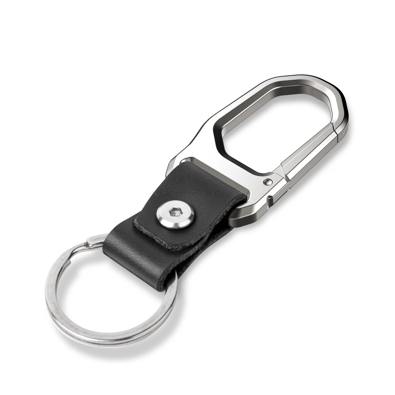 Wholesale Fashion Creative Metal Key Chains Genuine Leather Keychain Custom Logo Car Key RingRack