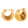 China Manufacturer Wholesale Quality Trendy Brands U-Shaped Stainless Steel 18K Gold Plated Earrings for Women