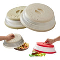Collapsible Microwave Splatter Proof Food Plate Cover with Easy Grip Handle Dishwasher-Safe Microwave Cover for Splatter Guard