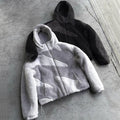 Custom Reversible Sherpa Fleece Hoodie Polar Winter Zip up Fleece Jacket logo Mens
