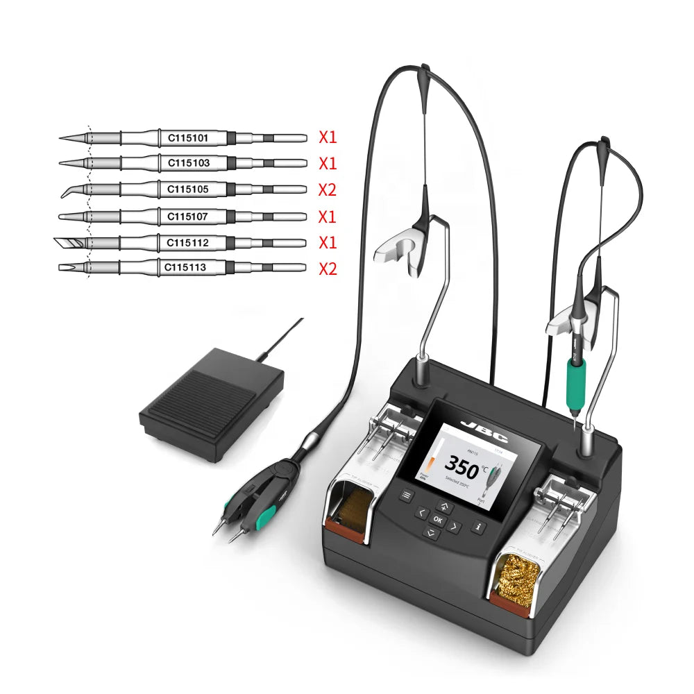 New Product for JBC NASE-2C Digital Soldering Station Including NT115-A Soldering Pencil C115 Series Tweezer Offers Discounted N