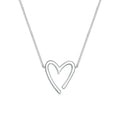 Inspire Jewelry Wholesale 18K Gold Plated Cut Heart Geometric Pendant Necklace Fashion Minimalist Style Women Stainless Steel
