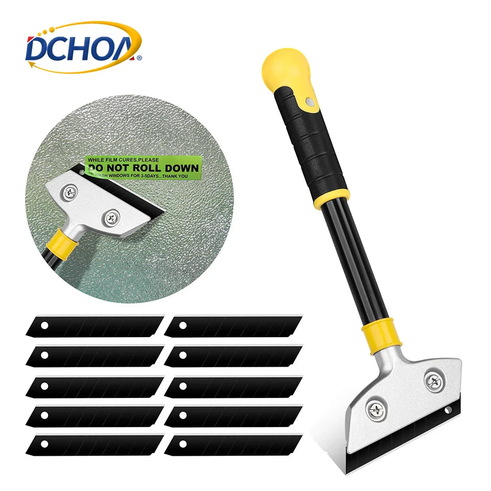 DCHOA DIY Grade Multi-Purpose Razor Blade Scraper Tool with 10 Extra Customizable Scraper Blades OEM Support