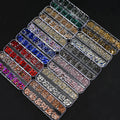 12Gird AB Crystal Nail Rhinestones Charms Flatback Mixed Shape Stones Nail Diamond Jewelry Set for Nail Art Decorations PH140