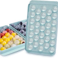 Summer Hot Sale Ice Cube Tray with Lid  Food-Grade Round Ice Cube Trays for Cocktails Whiskey Coffee and Drinks