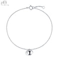 Online Sale Latest Daily Wearing Series Bell Design Charm Bracelet Jewelry 18K Solid White Gold Real Natural Diamond Bracelets