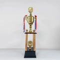 Large Trophy With Gold Metal Cup for Sport Events Awards MH-J0074