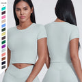 New Breathable Short Sleeve T-Shirt for Women Lightweight Sport Leisure Brand Yoga Clothes Ladies Seamless Clothing MegaBDM