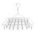 Modern Drying Rack Stainless Steel Square Hanger with Pegs for Clothing and Socks