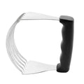 Large Kitchen Accessory 5 Blades Pastry Dough Blender and Cutter Stainless Steel Metal with Soft Grip for Baking