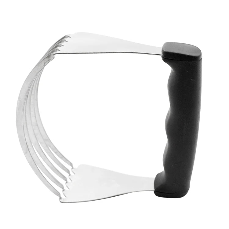 Large Kitchen Accessory 5 Blades Pastry Dough Blender and Cutter Stainless Steel Metal with Soft Grip for Baking