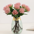 Wholesale Flocking Faux Flower Artificial Plastic Protea Cynaroides Flowers for Home Decor