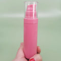 Factory Airless Pump Bottle Empty Cosmetic Containers Stock Low Small Quantity 15ml 30ml 50ml Silver Screen Printing Plastic