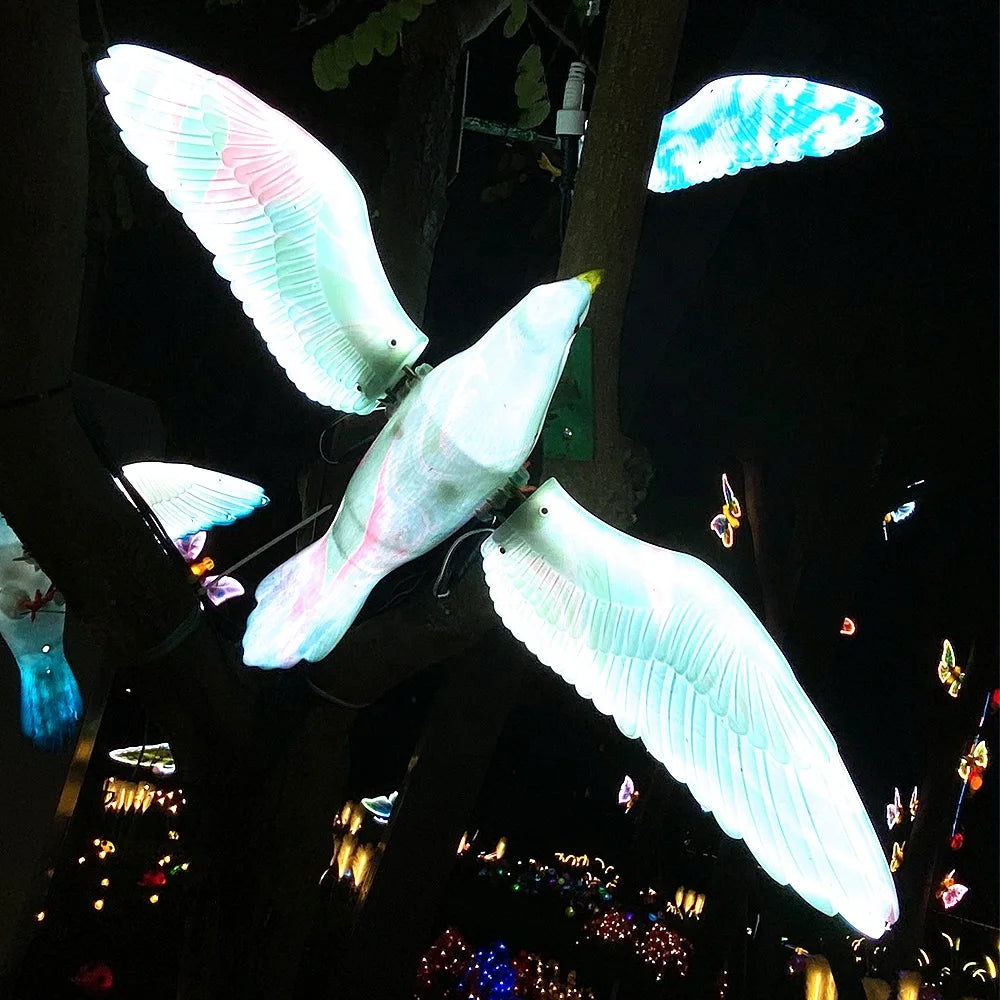 Momovalley Waterproof Transform Garden with LED Bird Wing Motion Waterproof and Durable for Various Festive Decorations