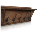 Customized Large Modern Single Tier Wooden Wall Mounted Multifunction Storage Rack Hooks for Towel-Eco-Friendly Organizer Shelf
