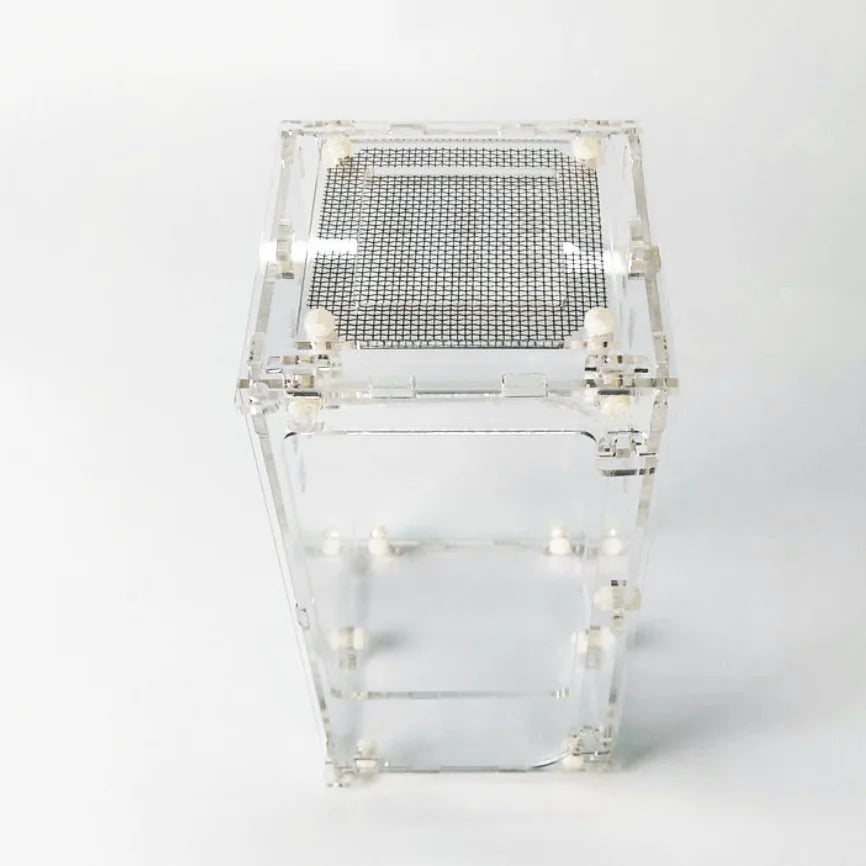 Acrylic Reptile Mantis Cage Custom Transparent Habitat Cage for Reptile Small Insect Breeding Box Dismountable Feeding Box