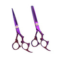 Professional Scissors 5.5'' 6" AQIABI Japan Stainless Hair Scissors Purple Hair Cutting Scissors Barber Thinning Shears A9005