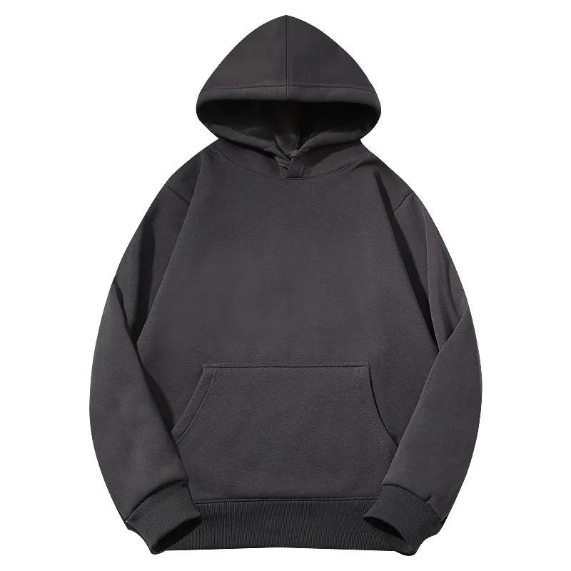 Factory Wholesale Custom Men's XL Fleece Pullover Hoodie with Drop Shoulder Plain Blank Hooded Style for Autumn Season