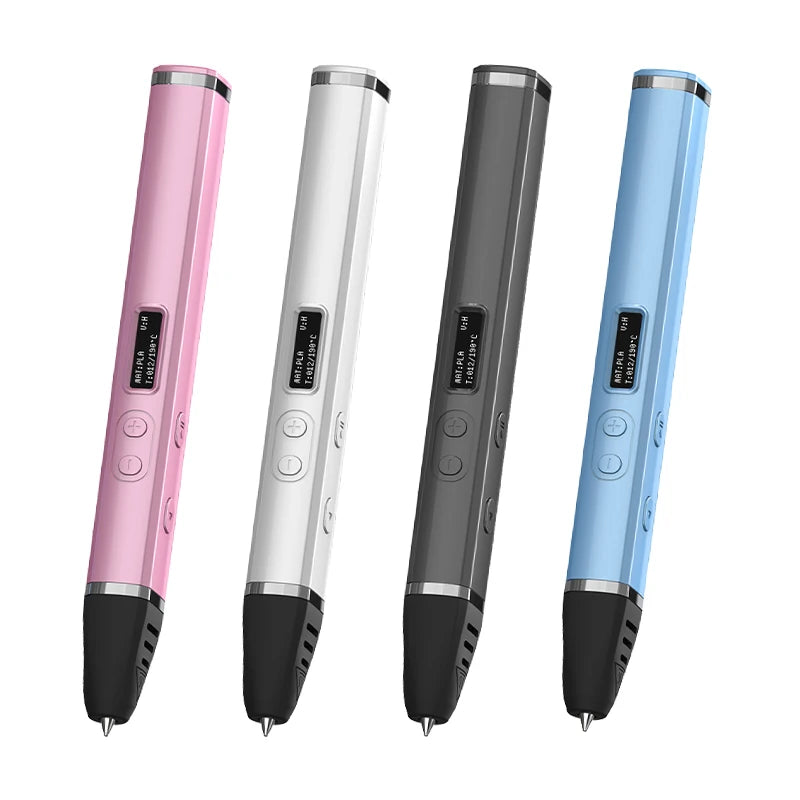 3D Pen for Children Pro Version OLED Temperature Display Safety Settings 3D Magic Printer Pen Gift Sets for Kids