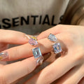 Wholesale Luxury Adjustable Diamond Rhinestone Ring