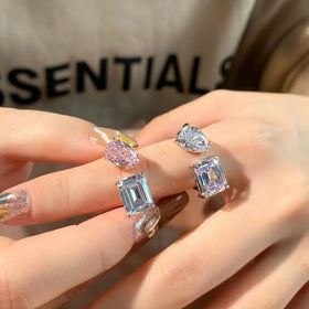 Wholesale Luxury Adjustable Diamond Rhinestone Ring
