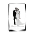 Wholesale Personalised Custom 3D Laser Engraving Get Married Photo Crystal Cube Etched Glass Block Paperweight for Wedding Gift