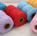 Home Decor 4MM 100m a Roll Colored Cotton Rope Macrame Cord Very Cheap Price