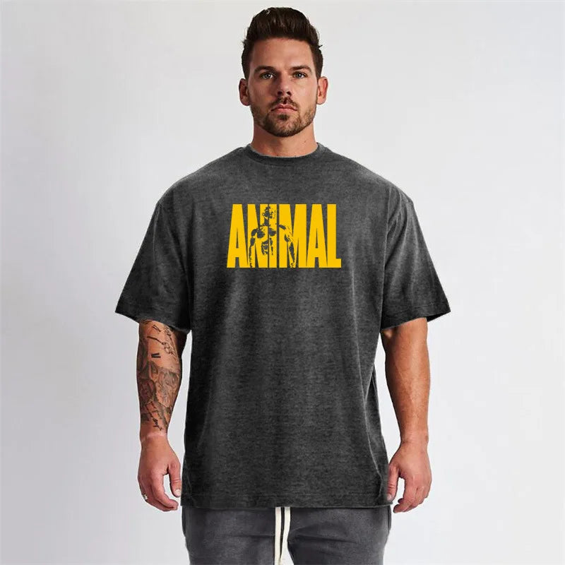Wholesale Oversized Vintage  t Shirt Blank Gym Oversized Tshirt Custom Gym Shirt Blank Mens Gym Cotton Tshirt