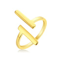 Trendy Geometric Stainless Steel Rings Women Creative 18K & Rose Gold Plated Open Rings Jewelry Wholesale