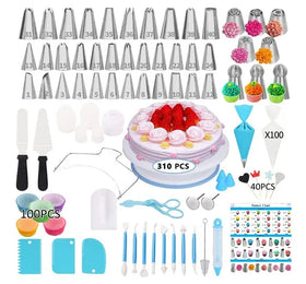 Customized Logo 170pcs/set Cake Baking Supplies Kit Cake Stand Turntable Cake Decorating Tools Set