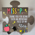 Personalized 3D Wooden Thank You Puzzle Piece Last Day of School Gift Teachers Day Gifts